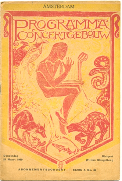 Concertgebouw programma 27 maart 1919 Willem Mengelberg - Mahler 7de Symfonie