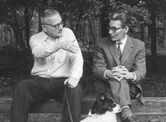 Simon Vestdijk en Nol Gregoor - fot Hans Katan 1958